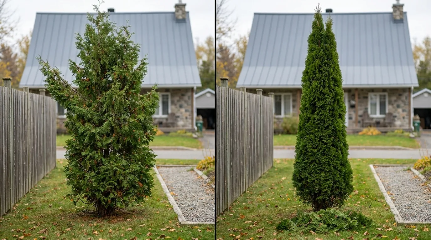 Taille de conifère · Québec